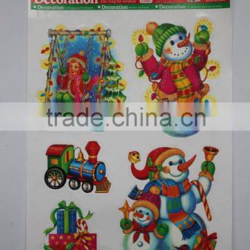 Merry Christmas Reusable Sticker Paper,PVC Finish Peel off Sticker Paper,vinyl Wall Paper Sticker photo-2