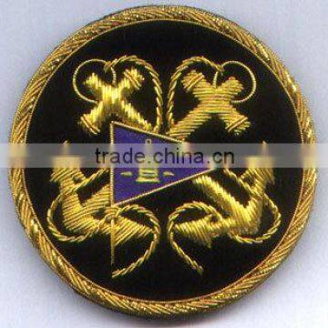 Hand Made Bullion Navy Badge