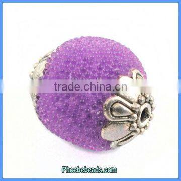 Wholesale Indonesia Style Purple Resin Jewelry Beads PCB-M100582