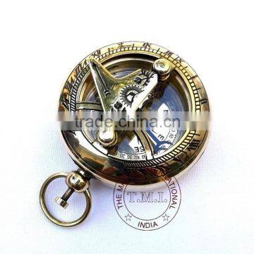 BRASS SUNDIAL COMPASS - NAUTICAL SUNDIAL COMPASS - DALVEY STYLE SUNDIAL COMPASS photo-5