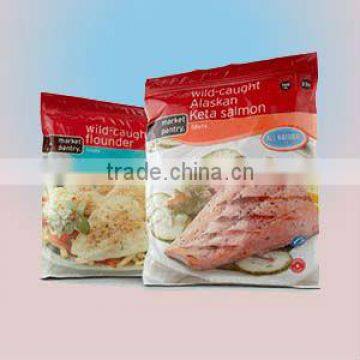 Food grade plastic frozen food packaging pillow bag