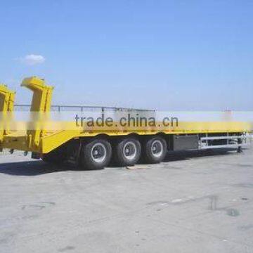 china heavy truck 3 axle semi trailer with loe plate 40 ton