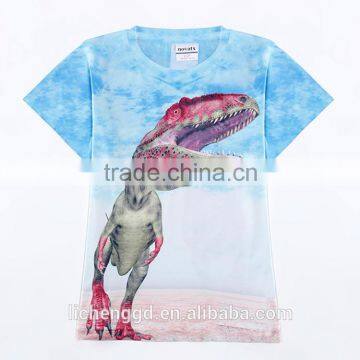 ( C5685Y)2-6Y baby clothing nova kids hot sale animal 3D print dinosaur pattern t shirt for boys summer short sleeve kids wear