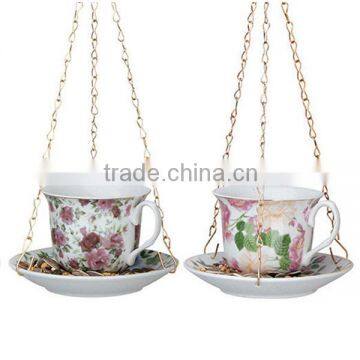 Hanging Teapot Ceramic Bottle Bird Feeder photo-4