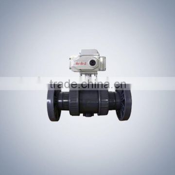 PVC ball valve with electric actuator