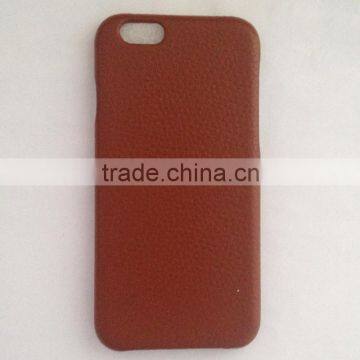 Brown color genuine leather phone case for iphone 6, original leather mobile phone case for iphone 6/6S with customized design