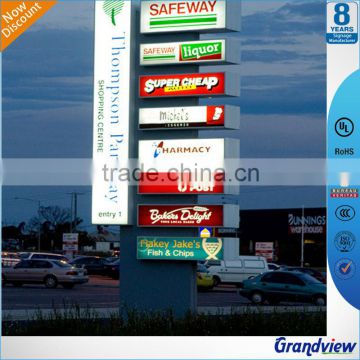 steel standing advertising pylon signboard