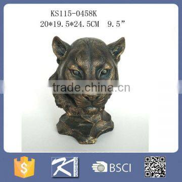 Resin leopard statue, polyresin decorative wild animal, animal souvenir