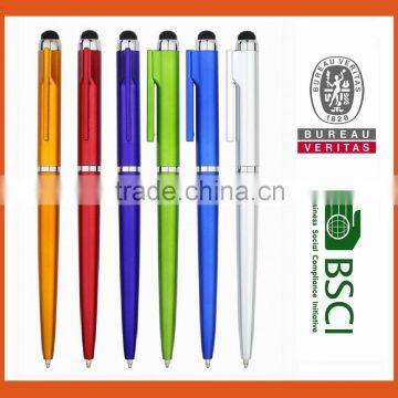 Customize twist metal stylus pens slim, touch screen metallic pen