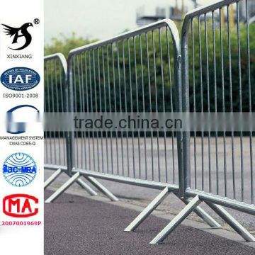 Galvanized Tube Fixed Leg Barrier