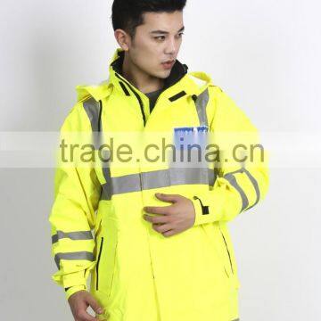 Anhui Factory Hot Sale High Quality Thick Police Raincoat With Reflective Stripes photo-2