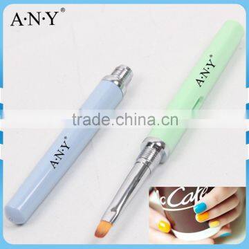 ANY New Colorful Nail Design Care Light Green Cute Plastic Handle Nail Art Pen and Brush