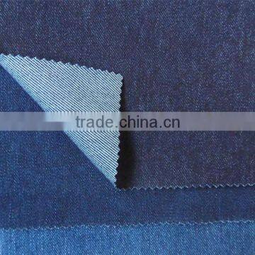 Made in China 50%cotton 45%poly 5%spandex Indigo Denim Yarn Dyed Knit Fabric