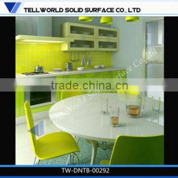 Solid surface marble top dining table for restaurant