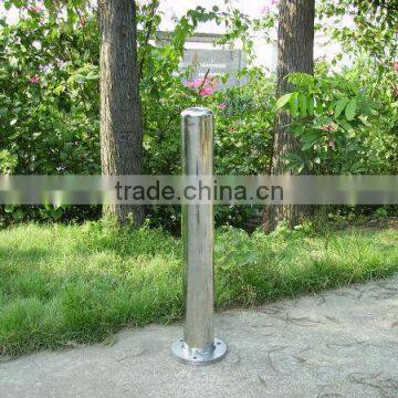 Road safety product,high quality stainless steel pipe bollard,road parking bollard