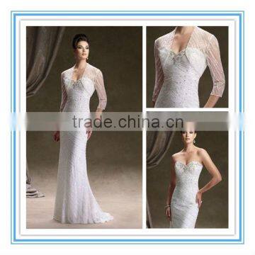 Strapless Hand-Beaded Chiffon Mermaid Two Piece Mother of the Bride Dresses (MOMO-3017)