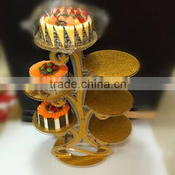 Manufacturing customized acrylic display acrylic cake stand wedding Customized retail store hot acrylic wedding cake display