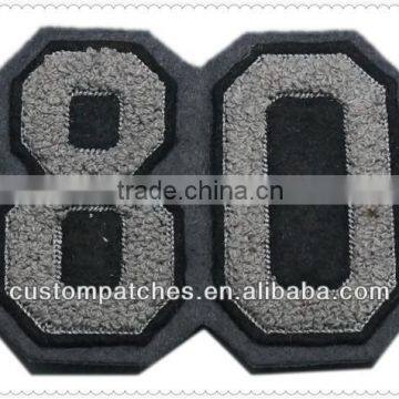 Chenille Number Patches