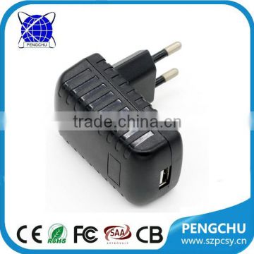 10W 5V 2A USB portable charger 5 volt power adapters with CE ROHS FCC certification