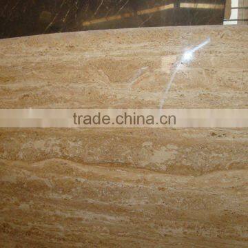 yellow beige travertine slab