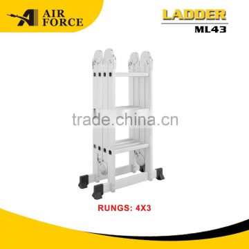 AF ML43 Small Hinge Multipurpose 4X3 Steps Aluminum Ladder