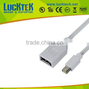 Mini DisplayPort M to DisplayPort F Cable,WHITE,HIGH QUALITY