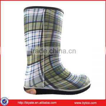 New Women's Injected Rubber Flat Wellie Wellington