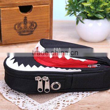 Shark Style Kids Pencil Case For Boys Zipper Children Pouch Bag Student Pen Box