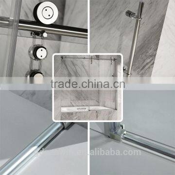 Nice Design Stainless Steel Frameless Sliding Glass Shower Door Bathtub Door Screen Manufacturer photo-6