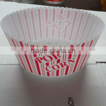 Round Plastic Popcorn Bowl