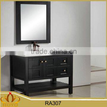 Classic Mdf Mirrored Basin Hung Waterproof Bathroom Cabinet RA307 Supplier's Choice