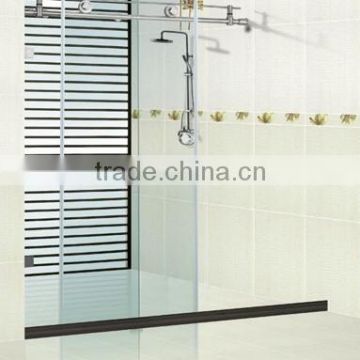 fashionable&simple frameless shower room