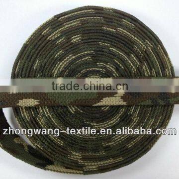 High quality polylester jacquard webbing with camouflage