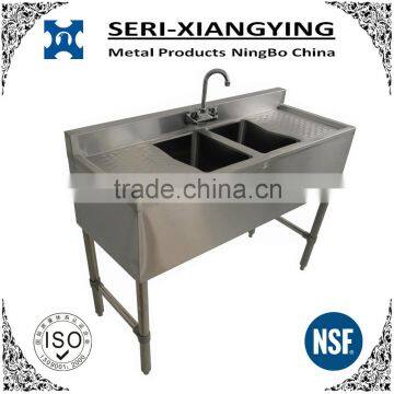 NSF Approval Stainless Steel TwoTubs Bar Sink