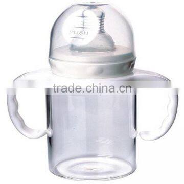 Hot sell glass baby feeding bottle/baby milk bottle/baby feeding bottle