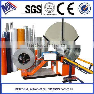 Spiral ventilation Hvac duct forming machine , spiral pipe forming machine price