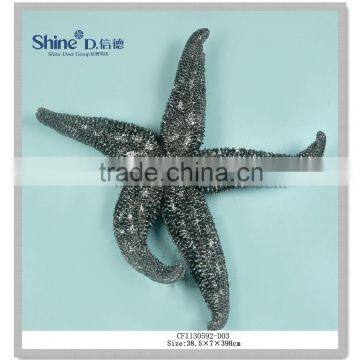 Silver antique black sea star fish wall art home wall decoration