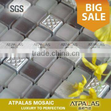 2015 family mix color bathroom design stone glass mosaic tiles ESSZGS079