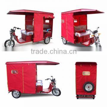 Open body electric tricycle 3 wheels for 4 passenger