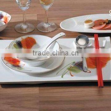 G62 printting white porcelain dinner set unique