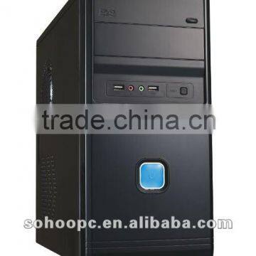 COMPUTER CASE MICRO ATX-6802 BLACK+SILVER COLOR