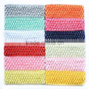 Hot sell 1.5'' crochet elastic, fold over elastic, baby hair elastic headband wholesale