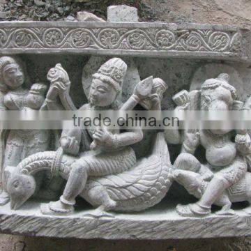 Sand Stone Ganesh & Kartike Panel