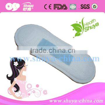 Cotton facial instant absorption 190mm mini sanitary napkin made in China