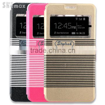 Flipbelt Smartphone cover Stripe filp case with single window for motorola E2