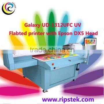 GALAXY BRAND UD-1312UFC UV FLATBED PRINTER WITH DX5 PRINTHEAD (1.3M*1.2M CMYK*2)