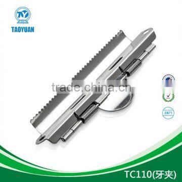 Nickel plating 110 mm metal teeth clip/small metal clips metal teeth clip