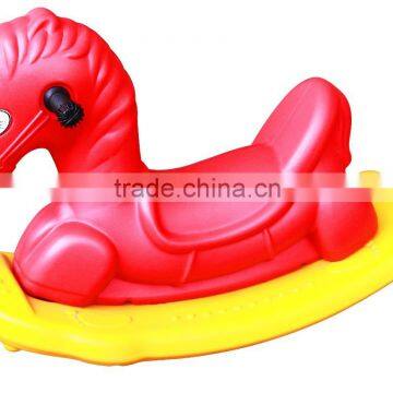 Double-color children plastic horse rocking horse