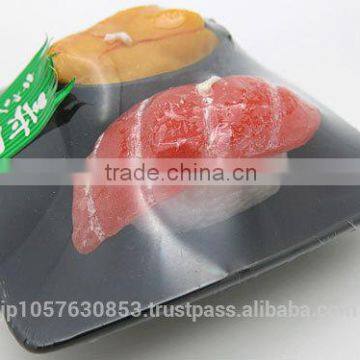 Sushi candle (pink fatty tuna and sea urchin sushi shape)