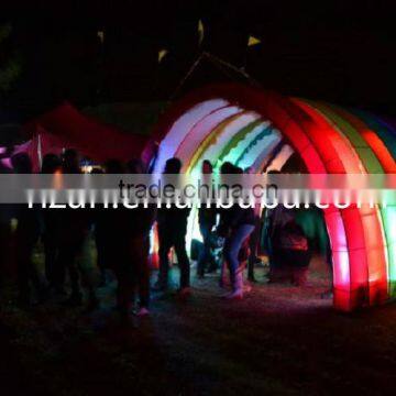 Inflatable Glowing Rainbow Arch Tent for Party Decoration